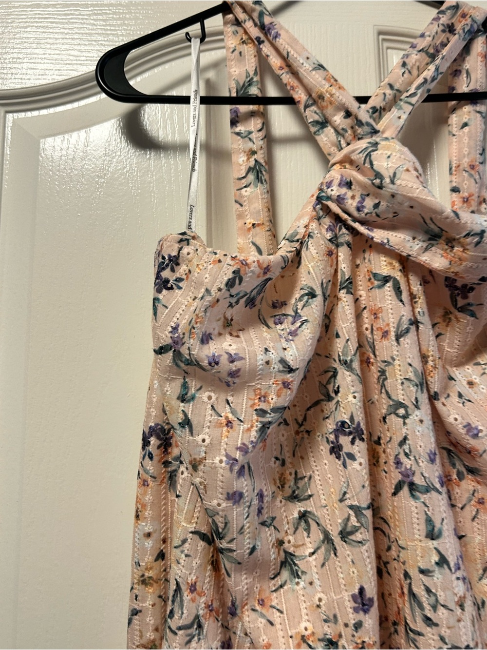 Lovers + Friends Pale Pink Floral Halter Mini Dress - Picture 4 of 6